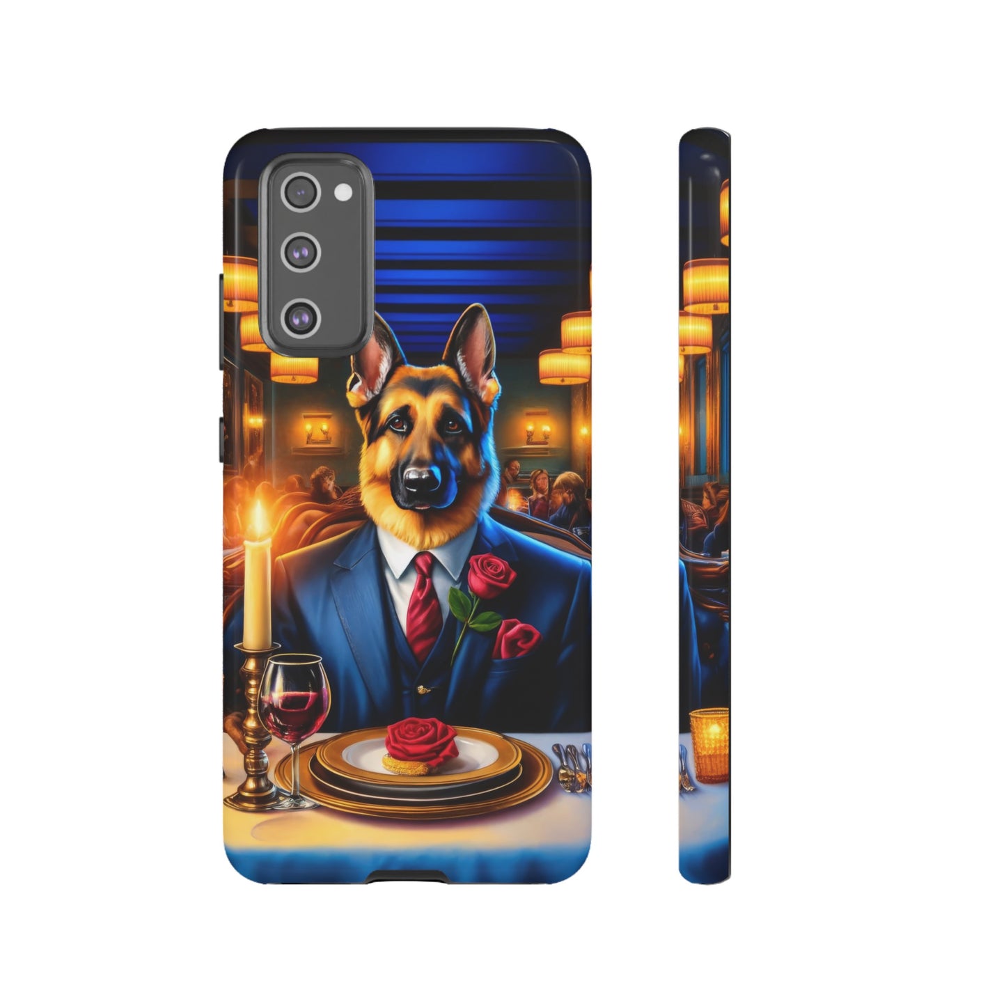 German Shepherd Going on a Date at a Restaurant Phone Case