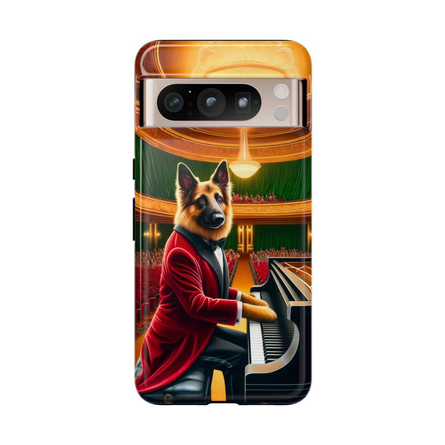 German Shepherd Playing the Piano Phone Case