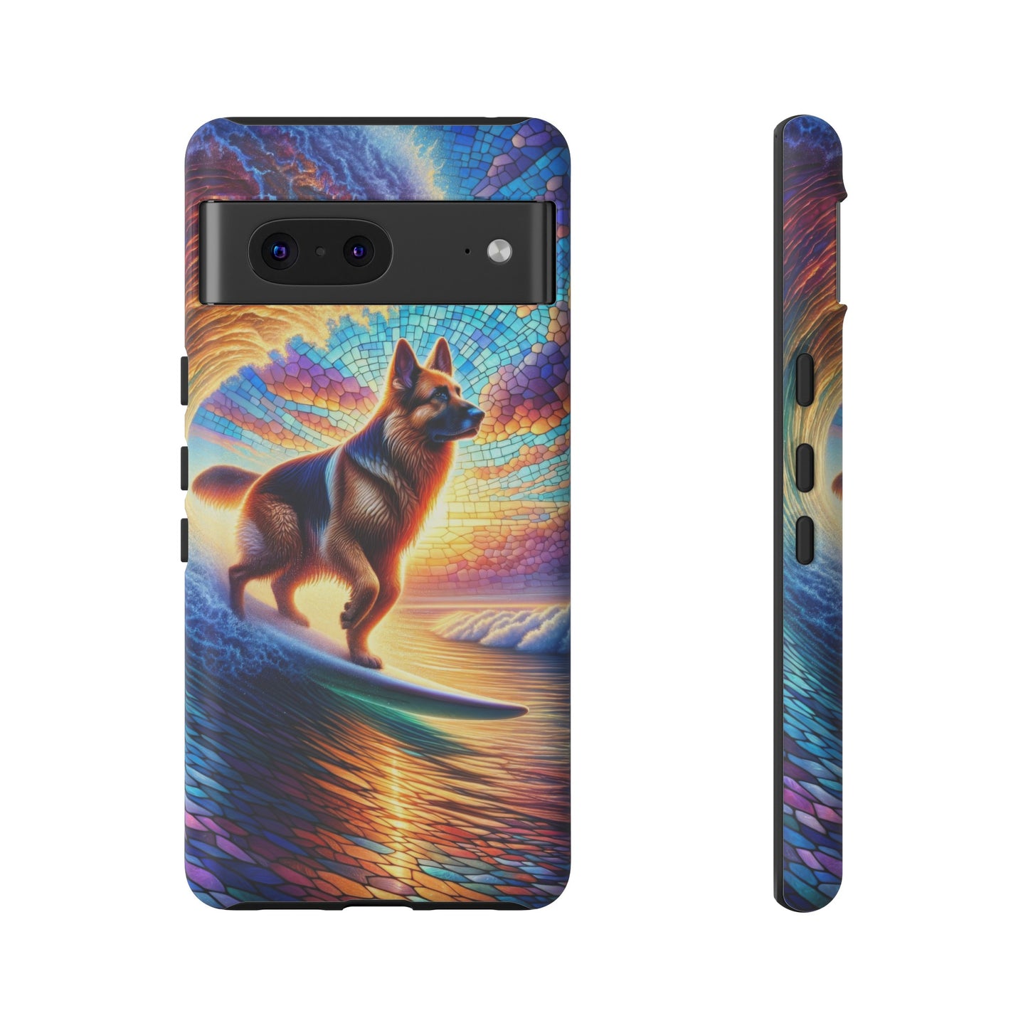 German Shepherd Surfing Phone Case