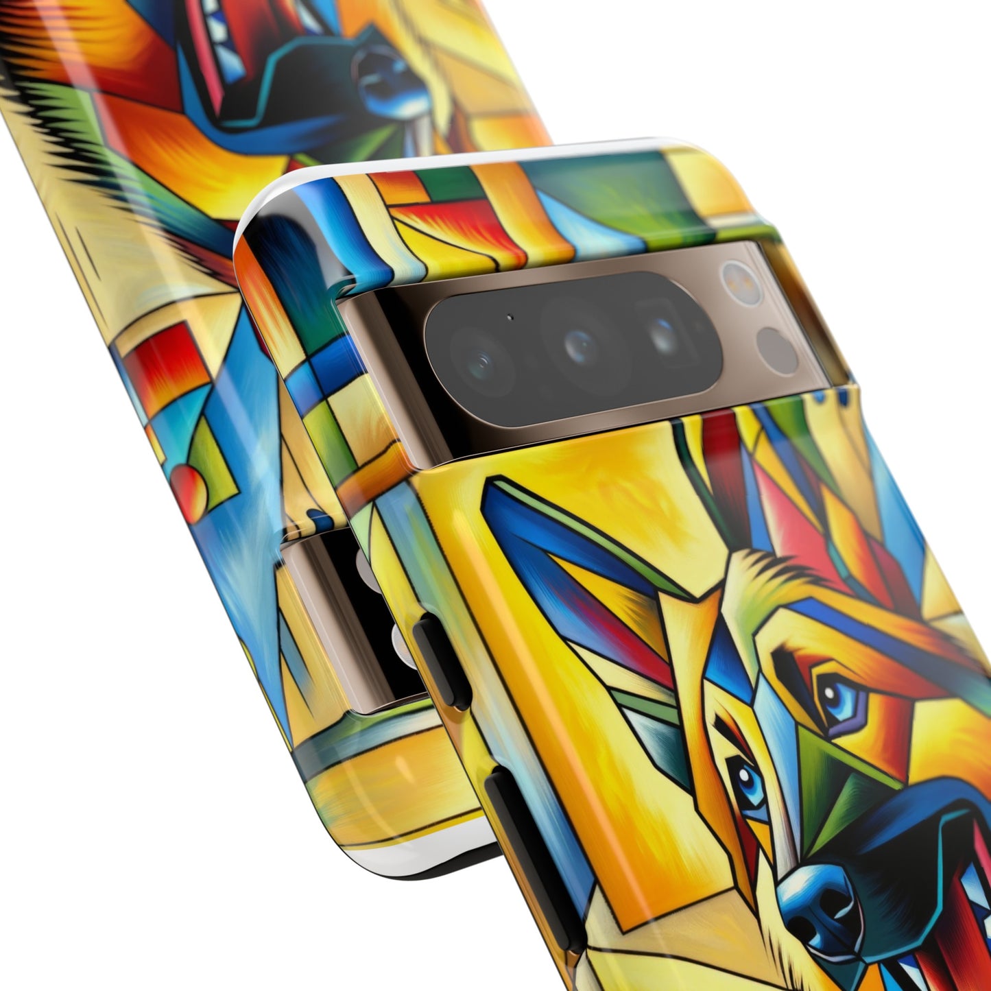 German Shepherd in Cubism Tough Phone Case