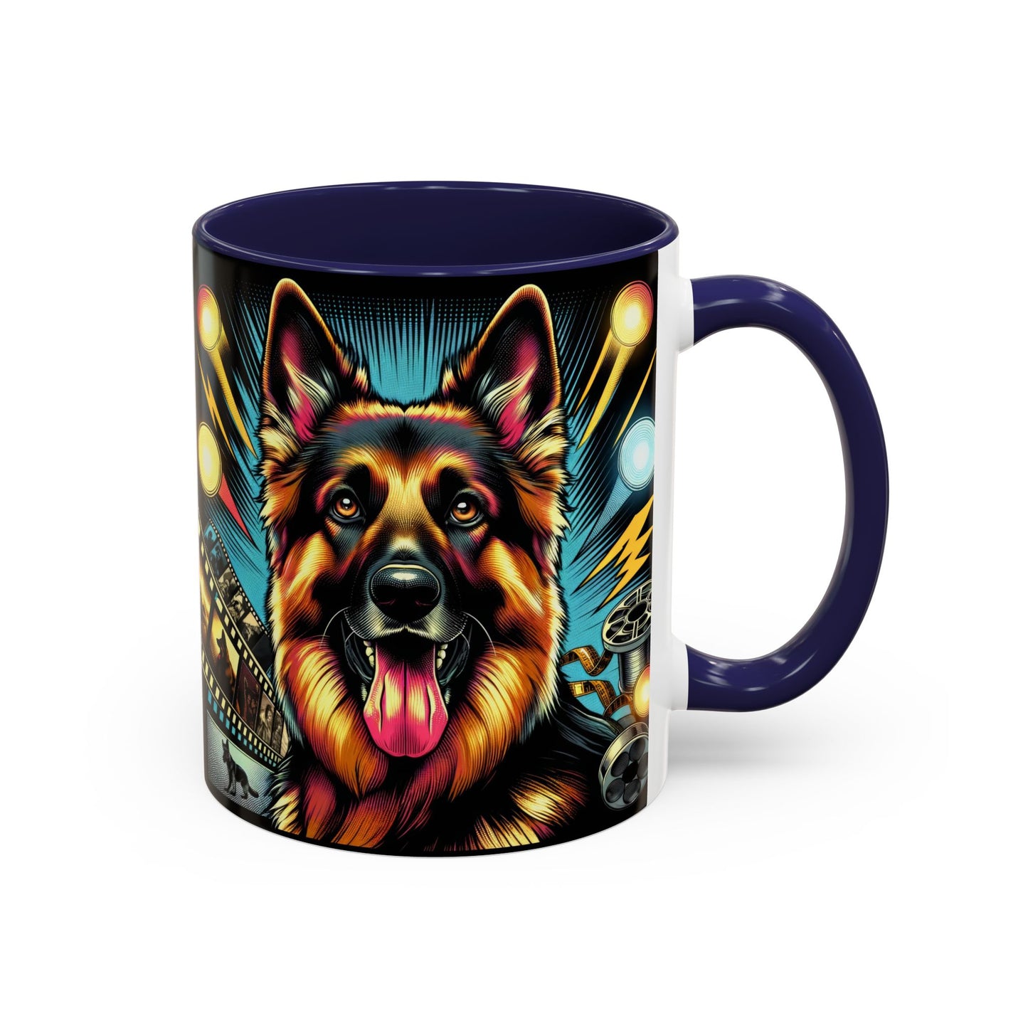 Comic book style German Shepherd Coffee Mug