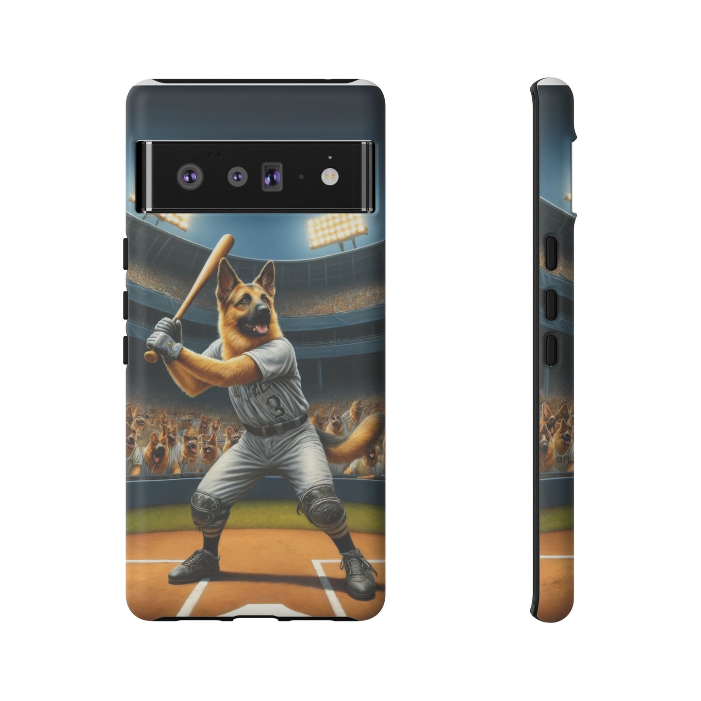 German Shepherd Playing Baseball Tough Phone Case