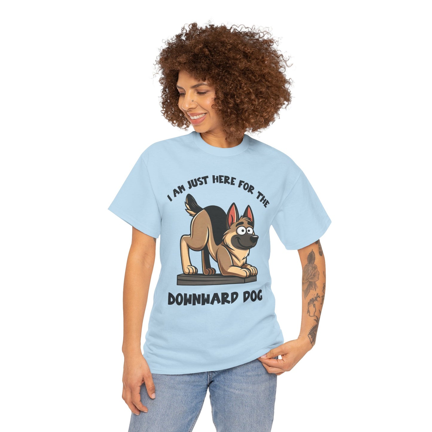 DownWard Dog T-Shirt (13 colors) (German Shepherd)