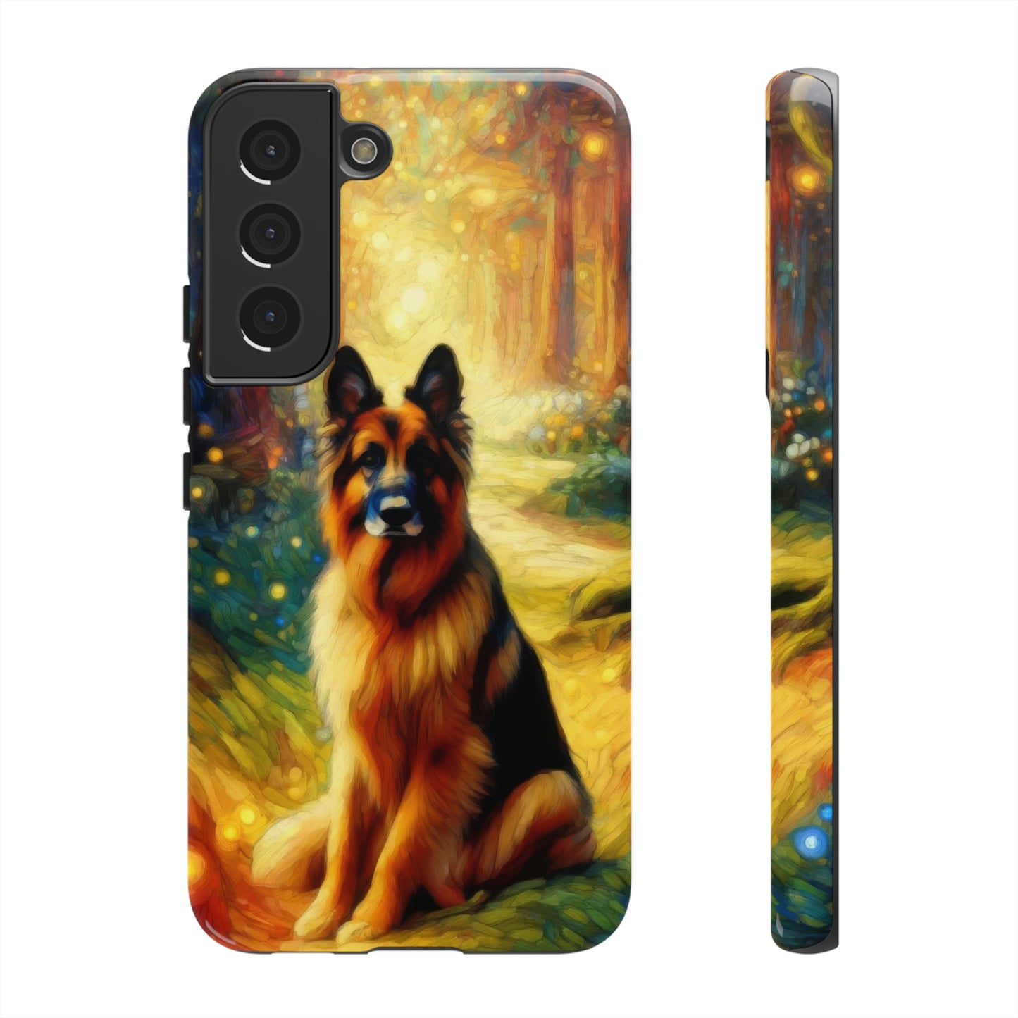 Neo-impressionism and fairy tale German Shepherd Phone Case