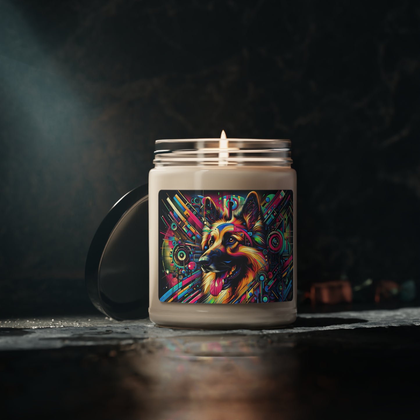 Constructivism and dadaism German Shepherd Scented Soy Candle, 9oz