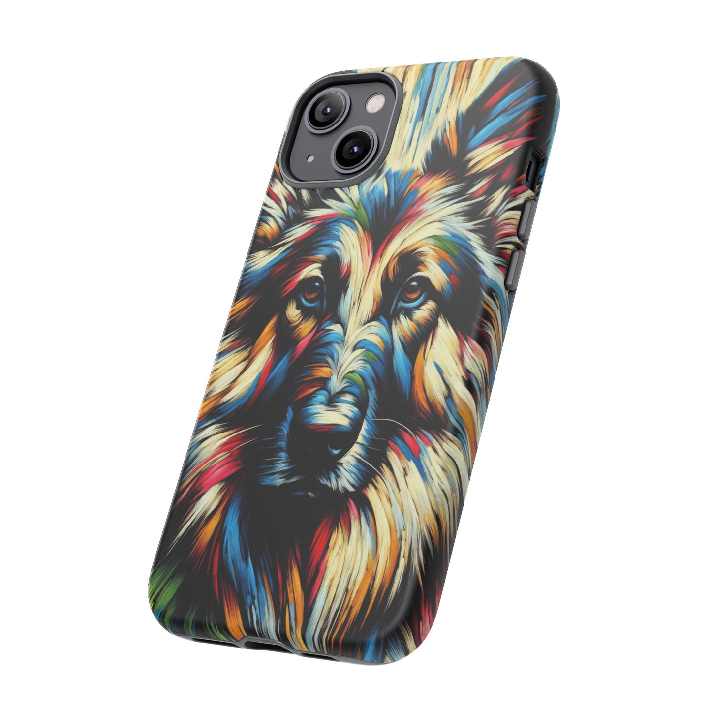 Fauvism scratchboard technique German Shepherd Phone Case