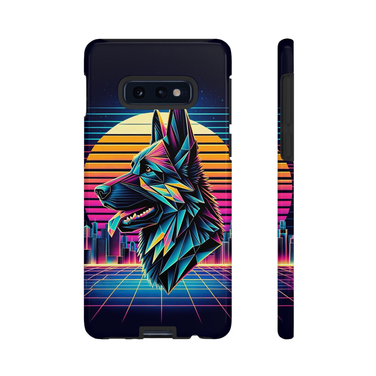 Origami and polyart German Shepherd Phone Case