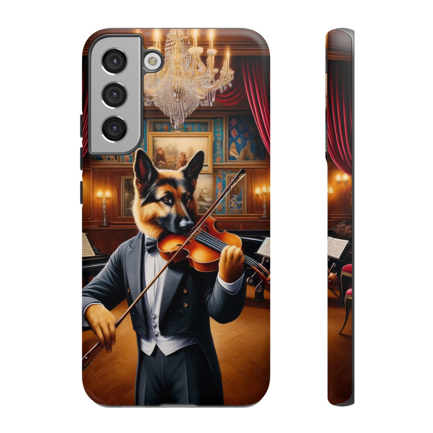 German Shepherd Playing the Violin Phone Case