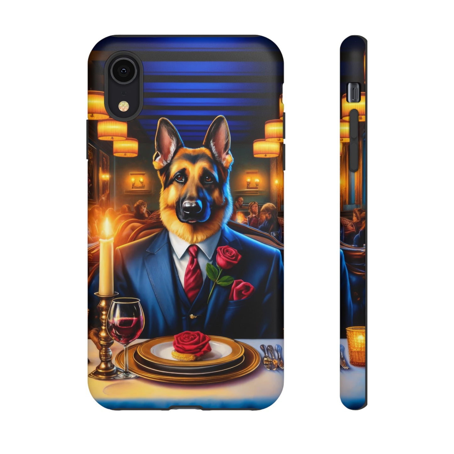 German Shepherd Going on a Date at a Restaurant Phone Case