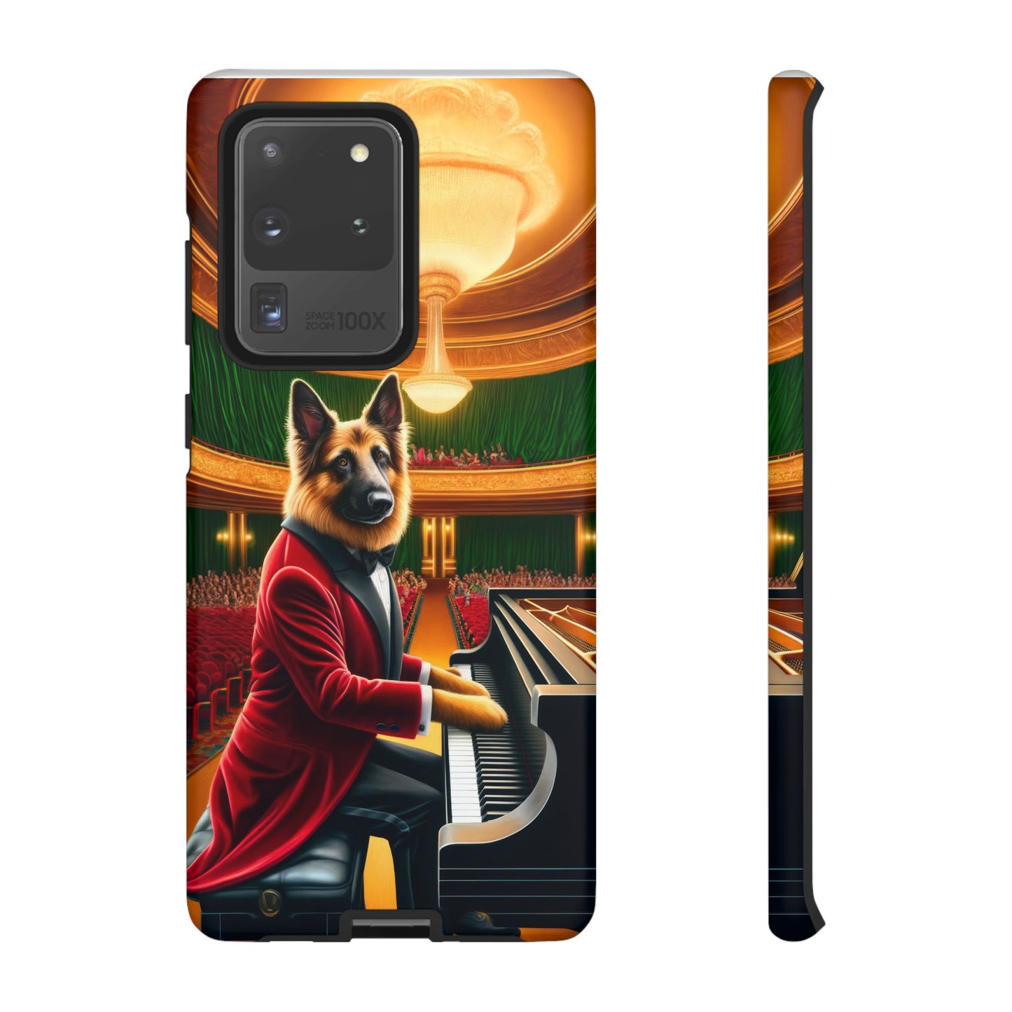 German Shepherd Playing the Piano Phone Case