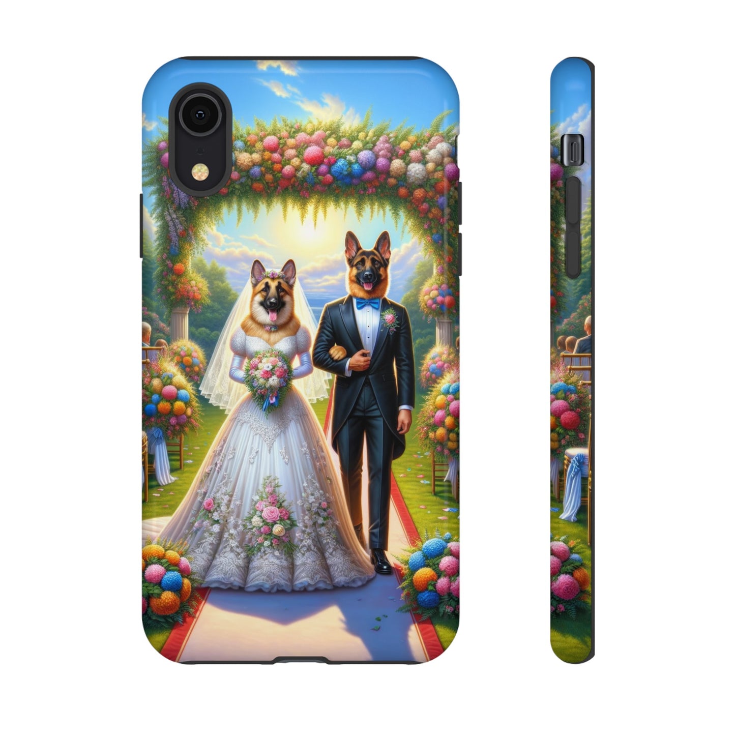 German Shepherds getting Married  Phone Case