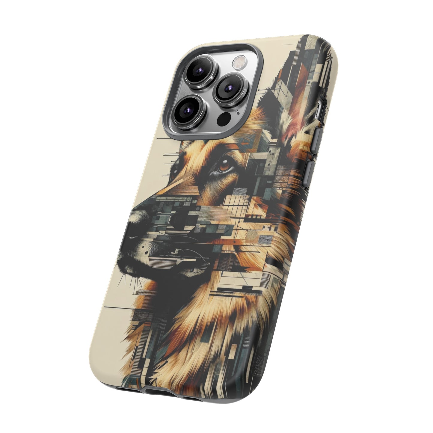 Constructivist and dadaist German Shepherd Phone Case