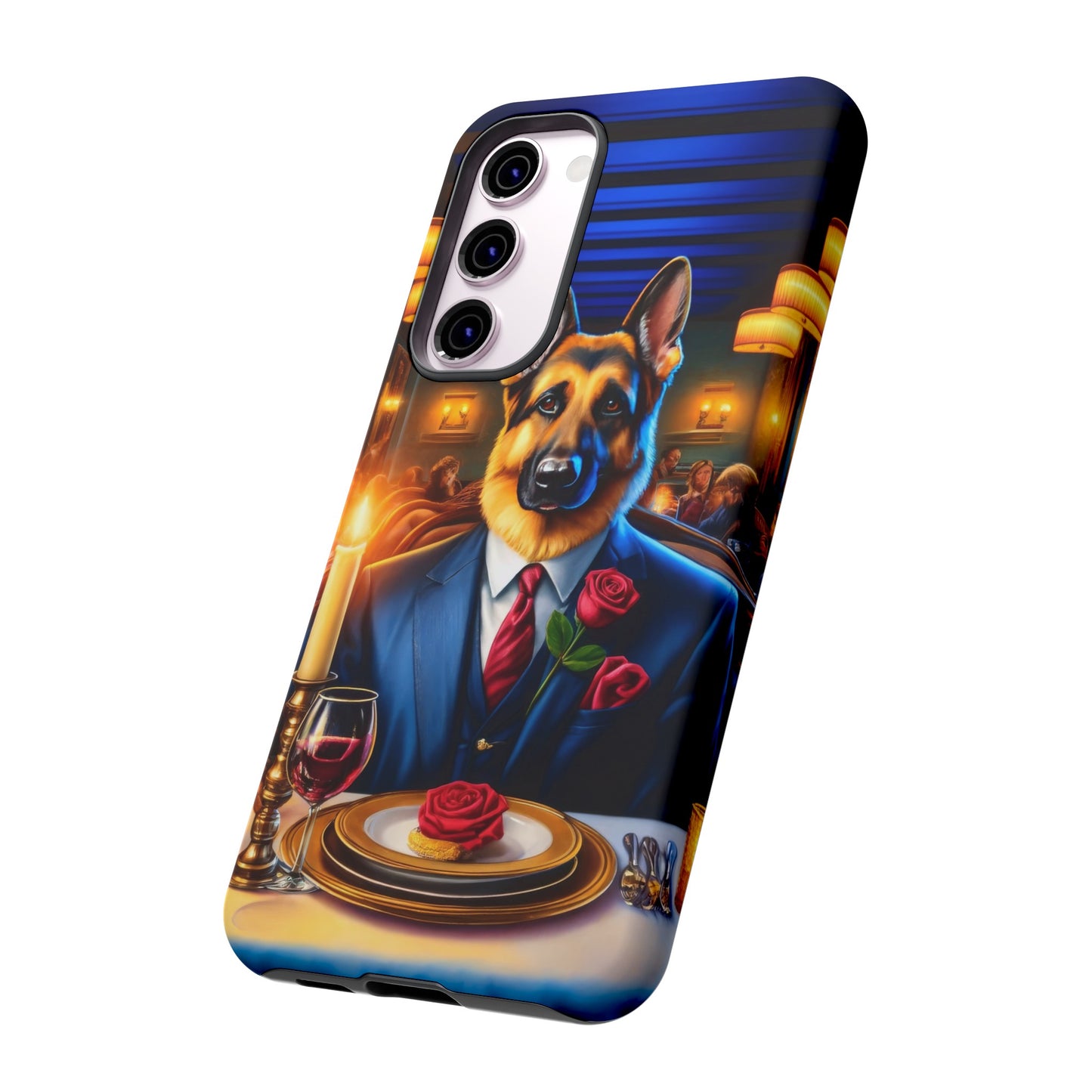 German Shepherd Going on a Date at a Restaurant Phone Case