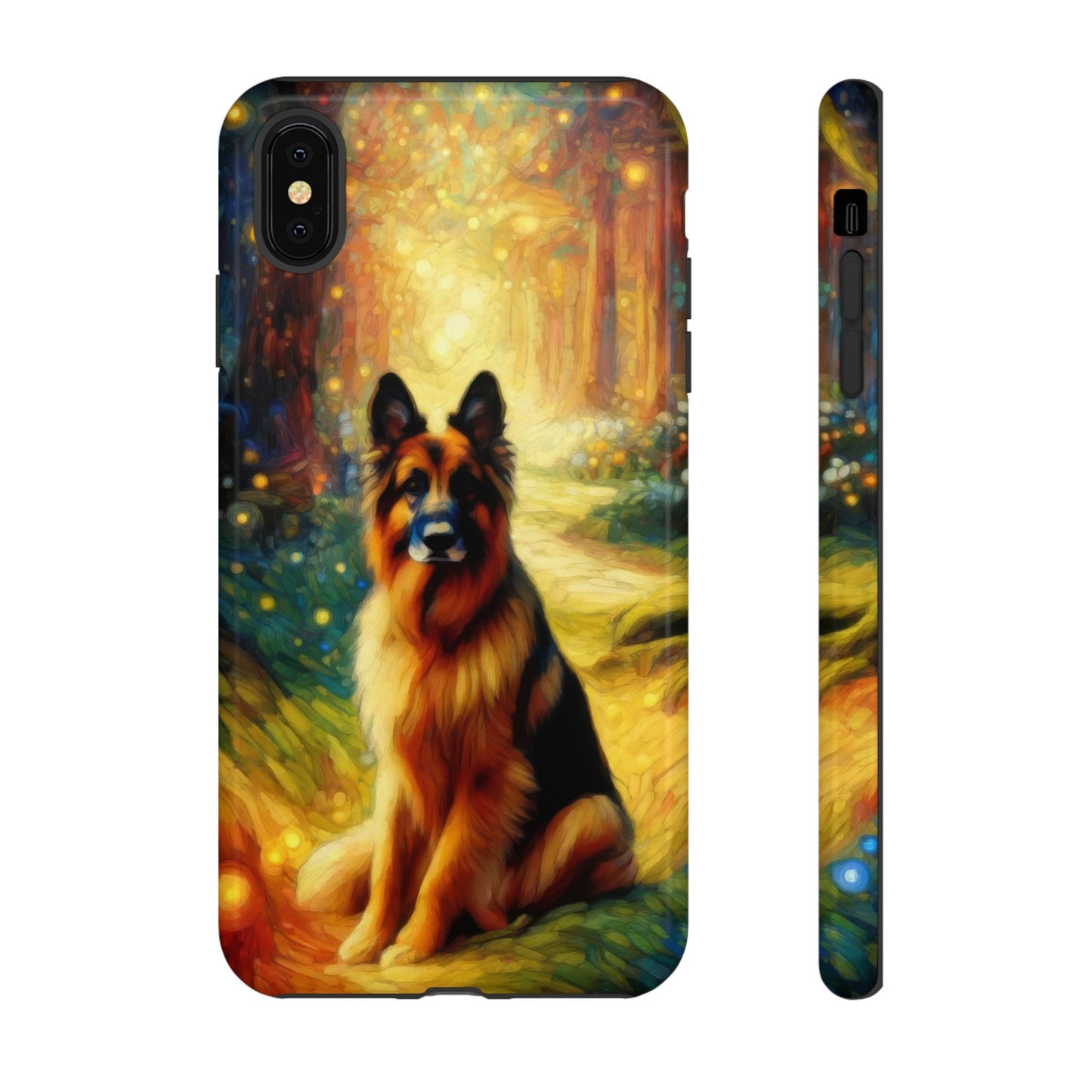 Neo-impressionism and fairy tale German Shepherd Phone Case