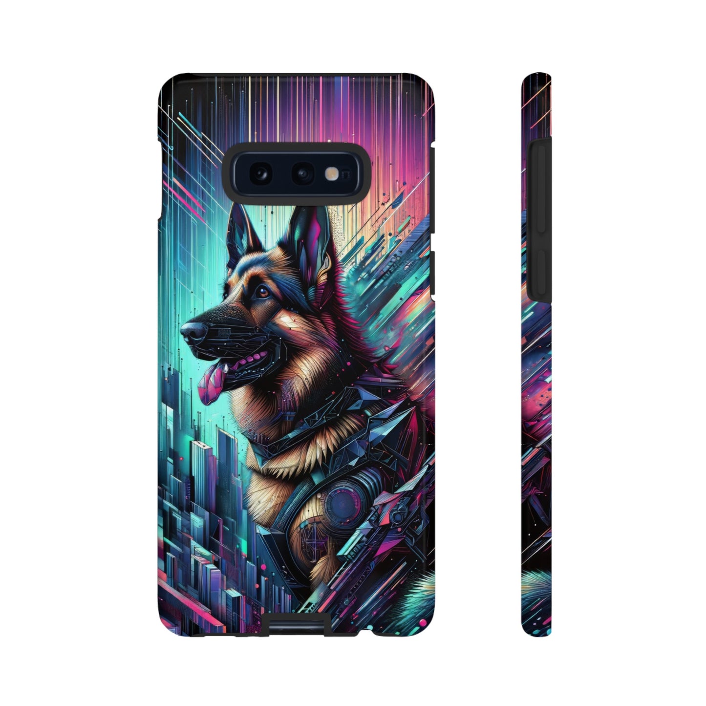 Futurism and gothic German Shepherd Phone Case