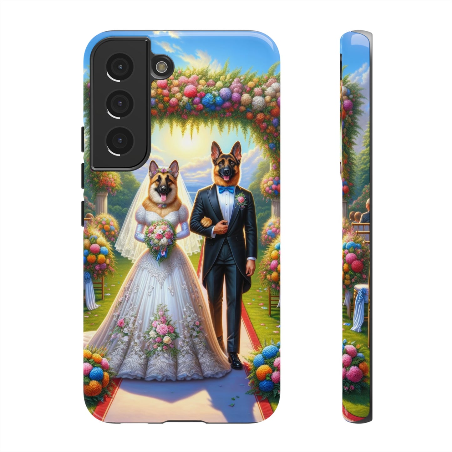 German Shepherds getting Married  Phone Case