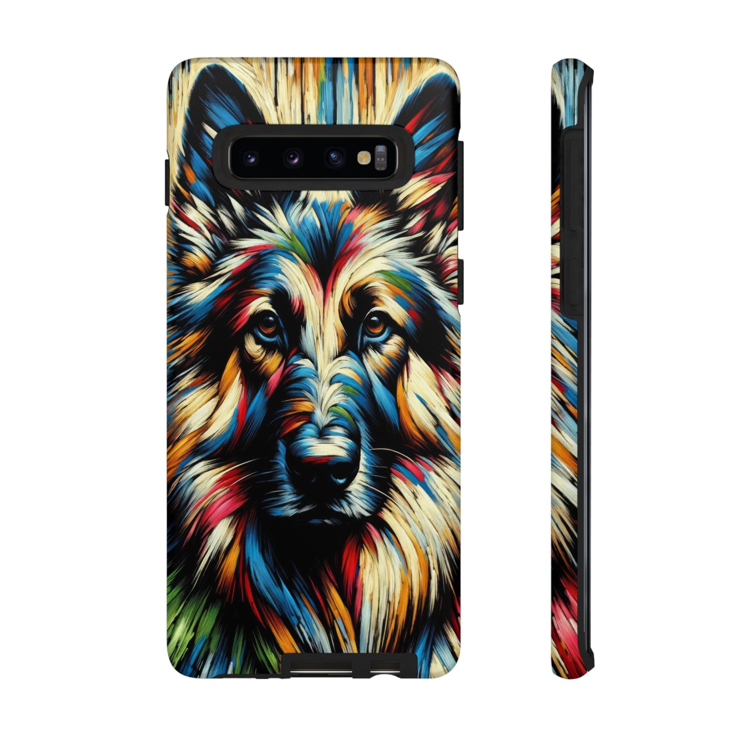 Fauvism scratchboard technique German Shepherd Phone Case