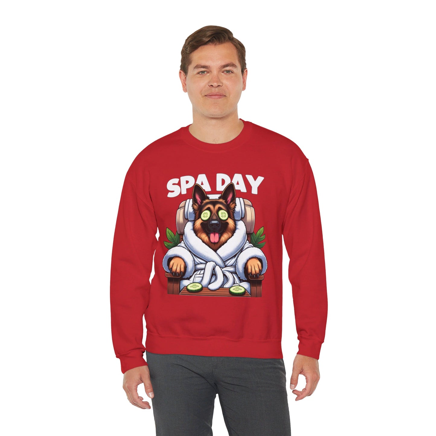 Spa Day Sweatshirt (10 colors) (German Shepherd)