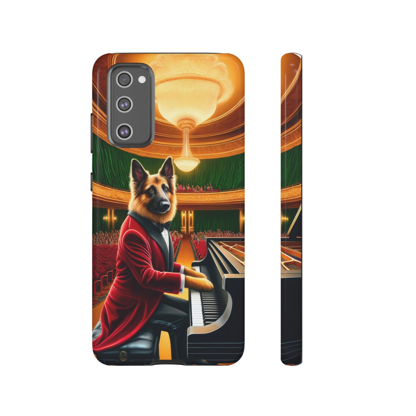 German Shepherd Playing the Piano Phone Case
