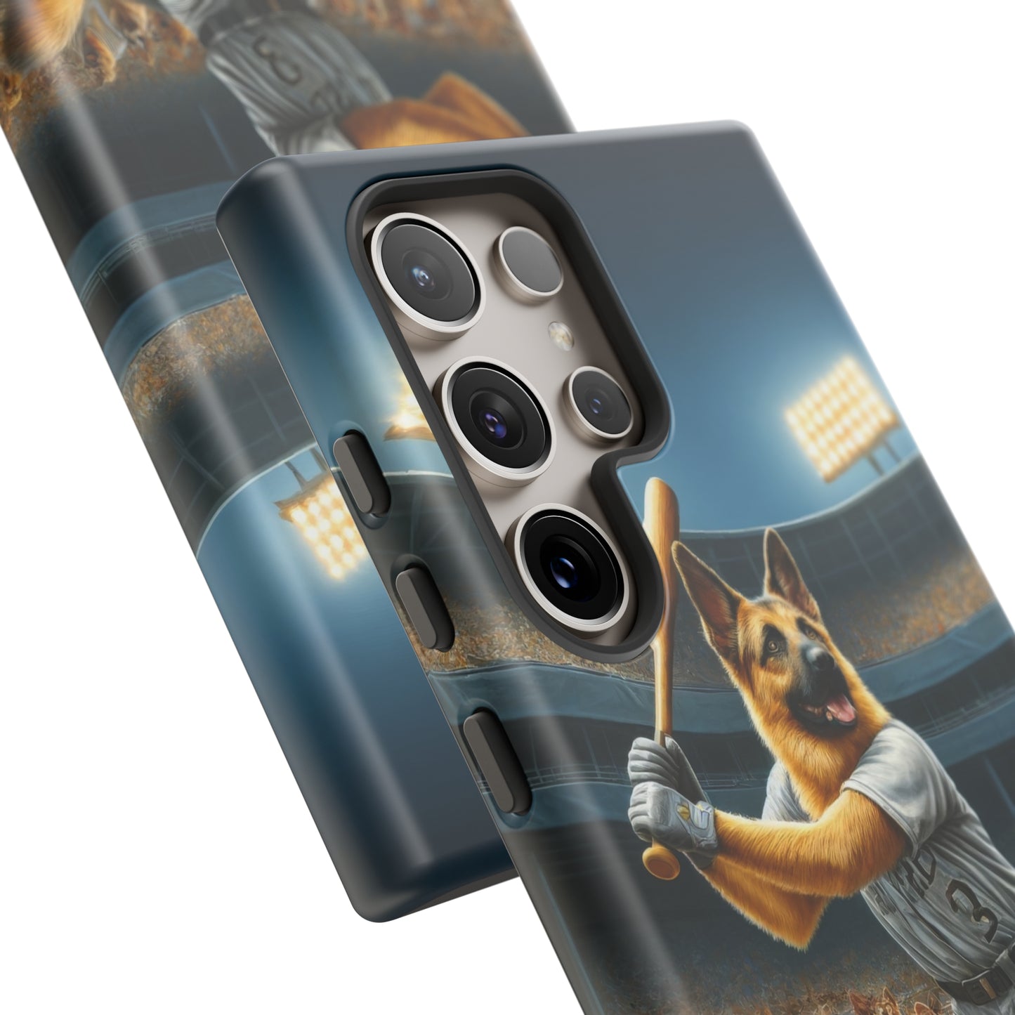 German Shepherd Playing Baseball Tough Phone Case