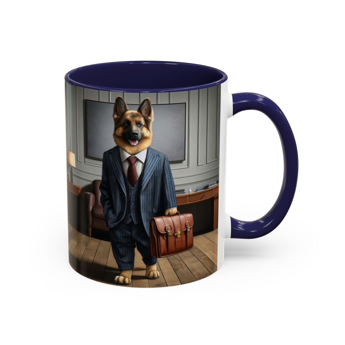 German Shepherd Wearing a Business Suit Coffee Mug