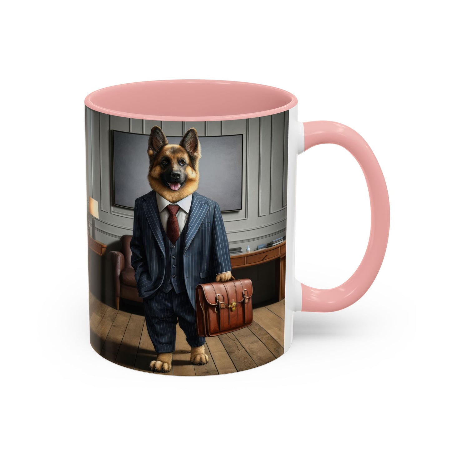 German Shepherd Wearing a Business Suit Coffee Mug