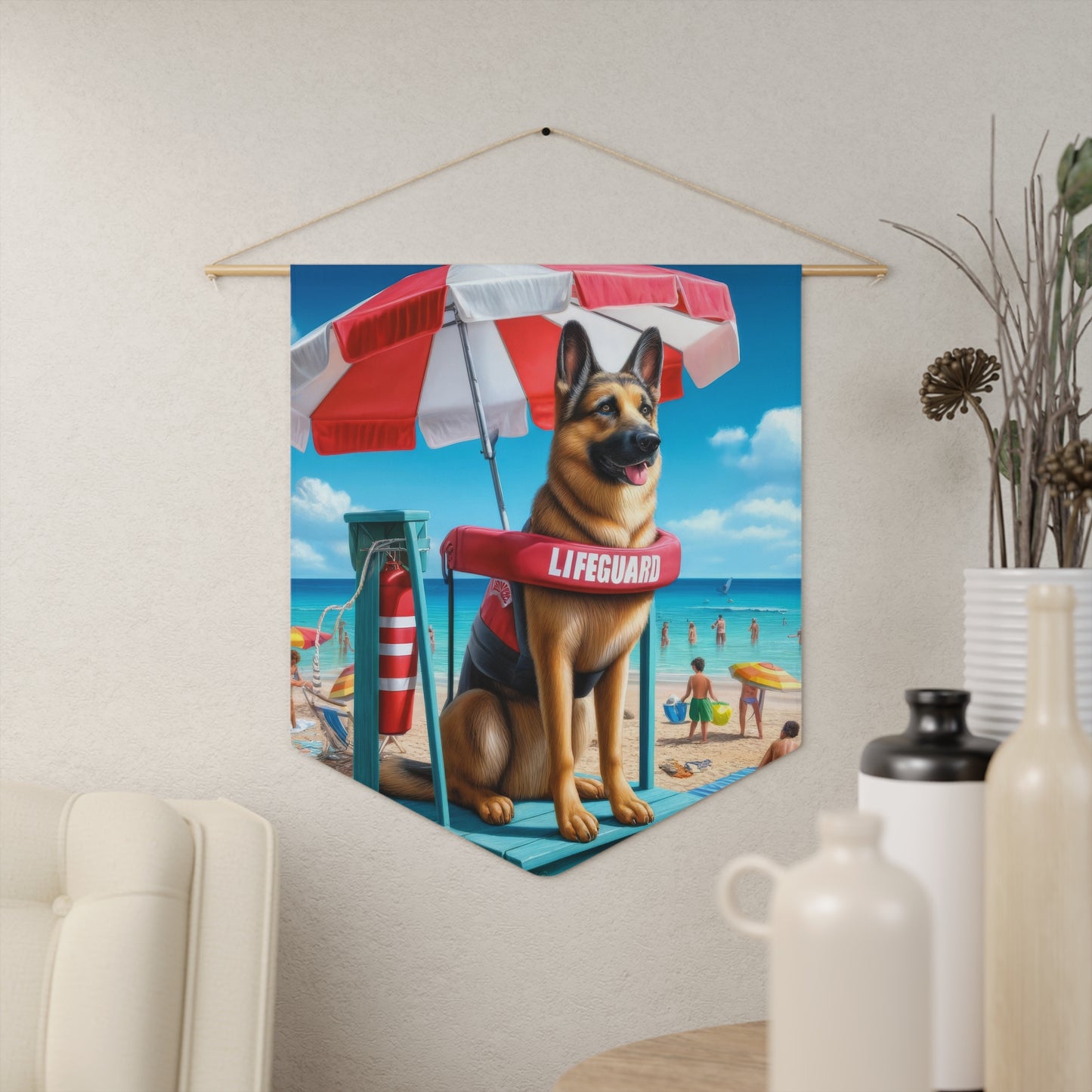 German Shepherd Lifeguard Pennant