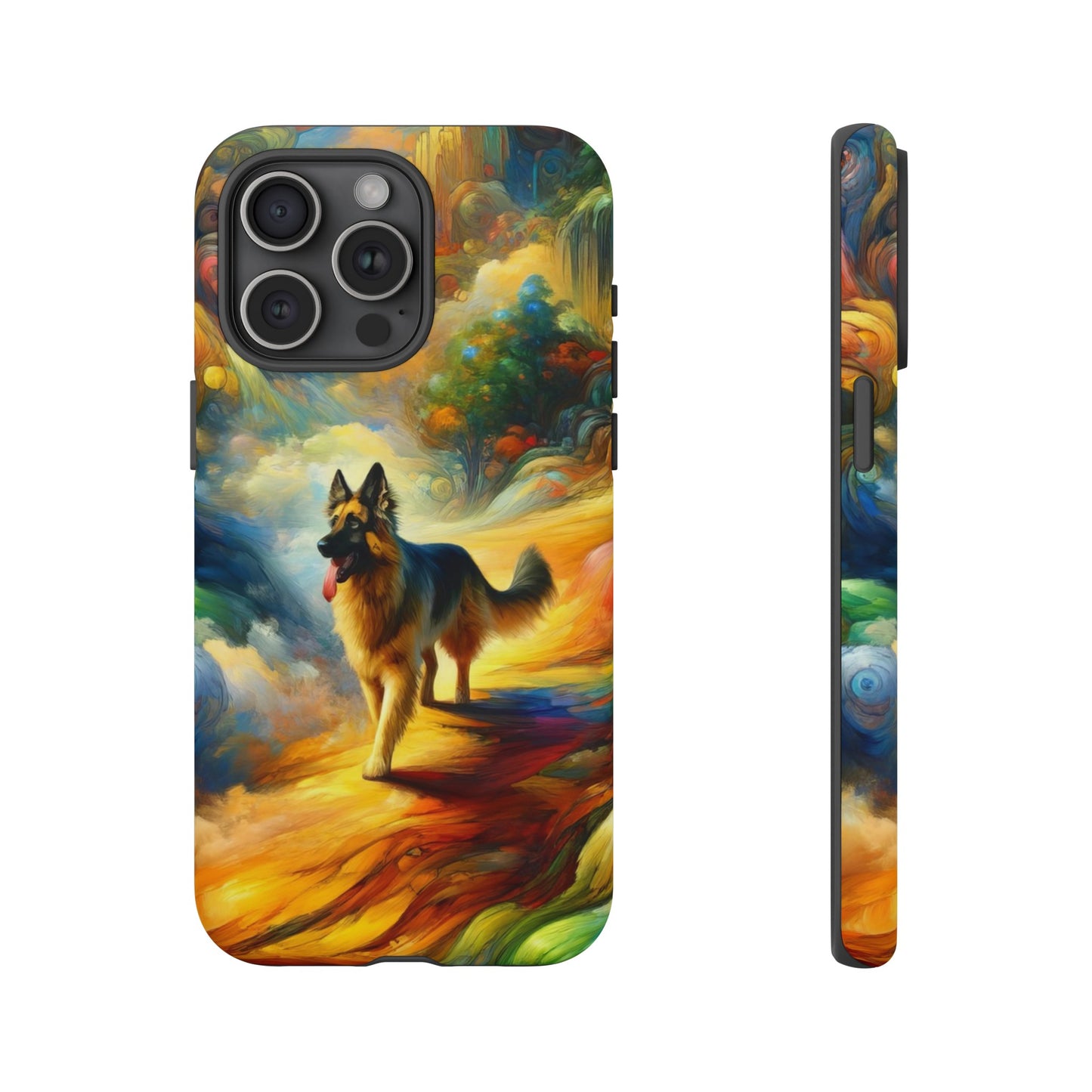 Fantasy and fauvism German Shepherd Phone Case