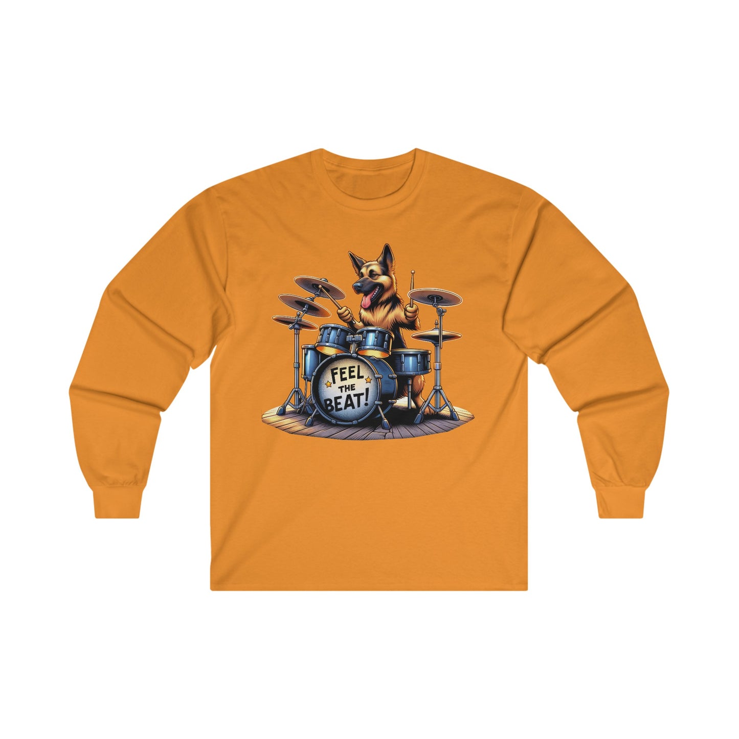 Feel The Beat! Long Sleeve Shirt (20 colors) (German Shepherd)