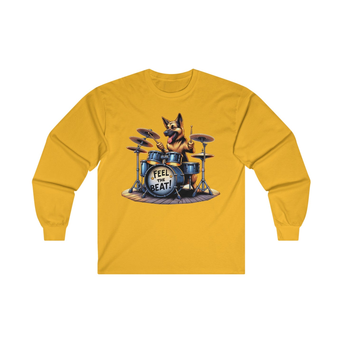 Feel The Beat! Long Sleeve Shirt (20 colors) (German Shepherd)