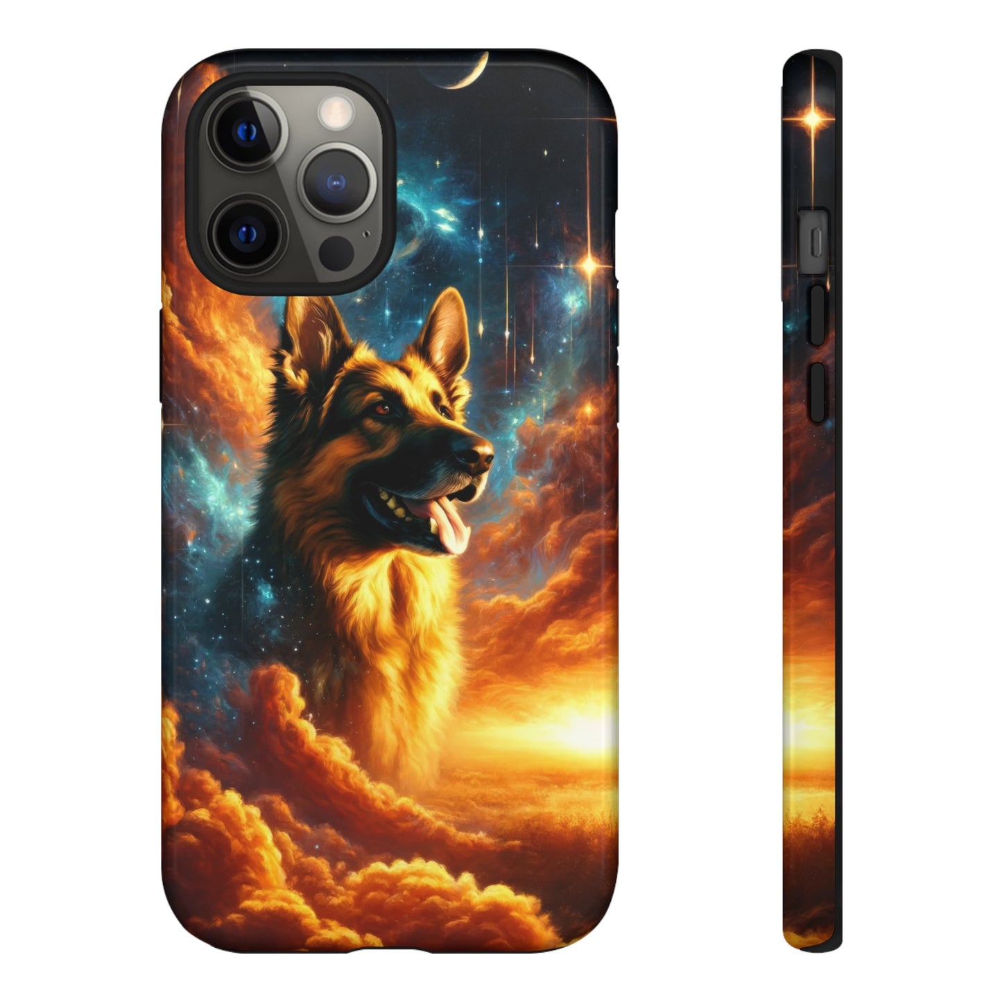 Sci-fi and stars-themed German Shepherd Phone Case