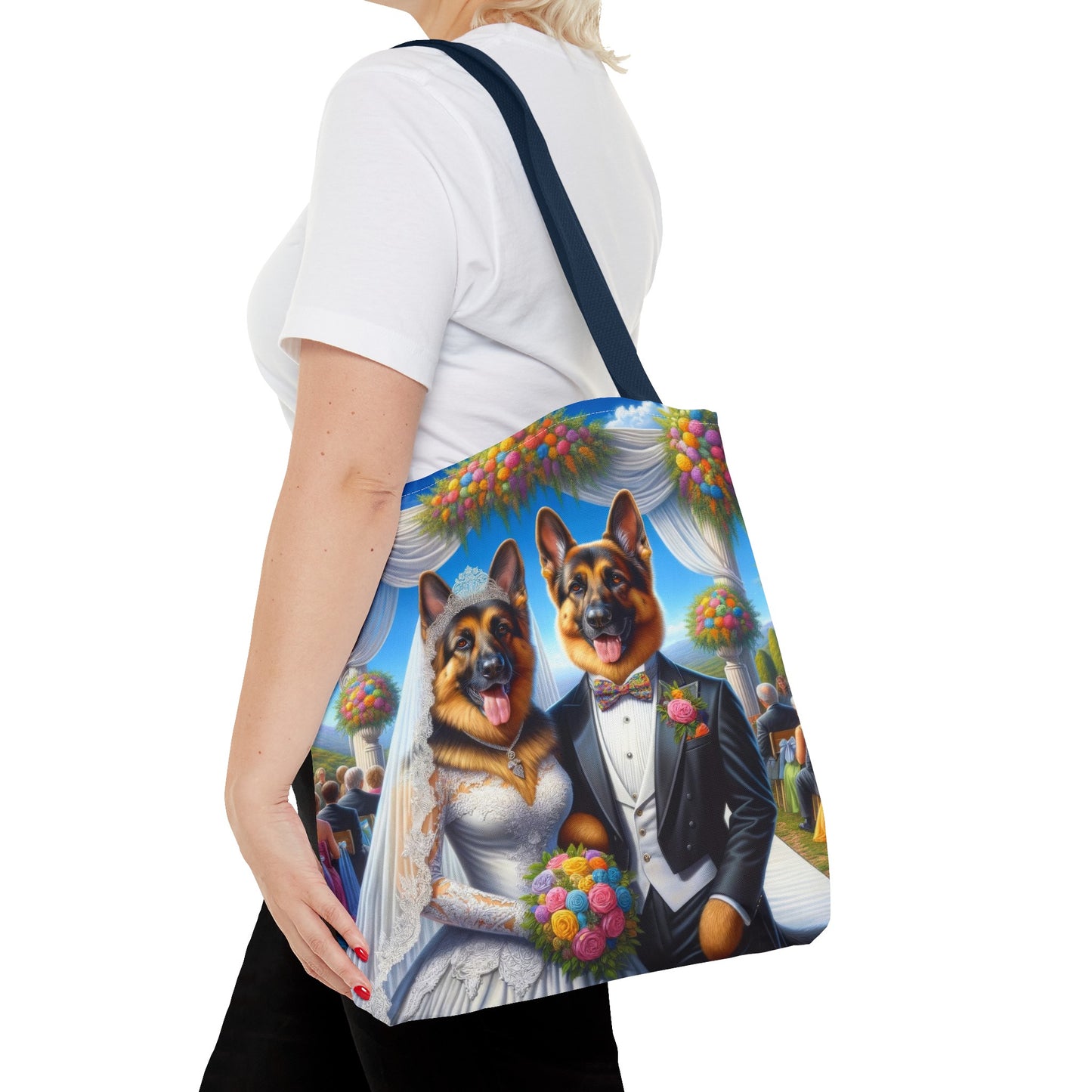 German Shepherds getting Married Tote Bag