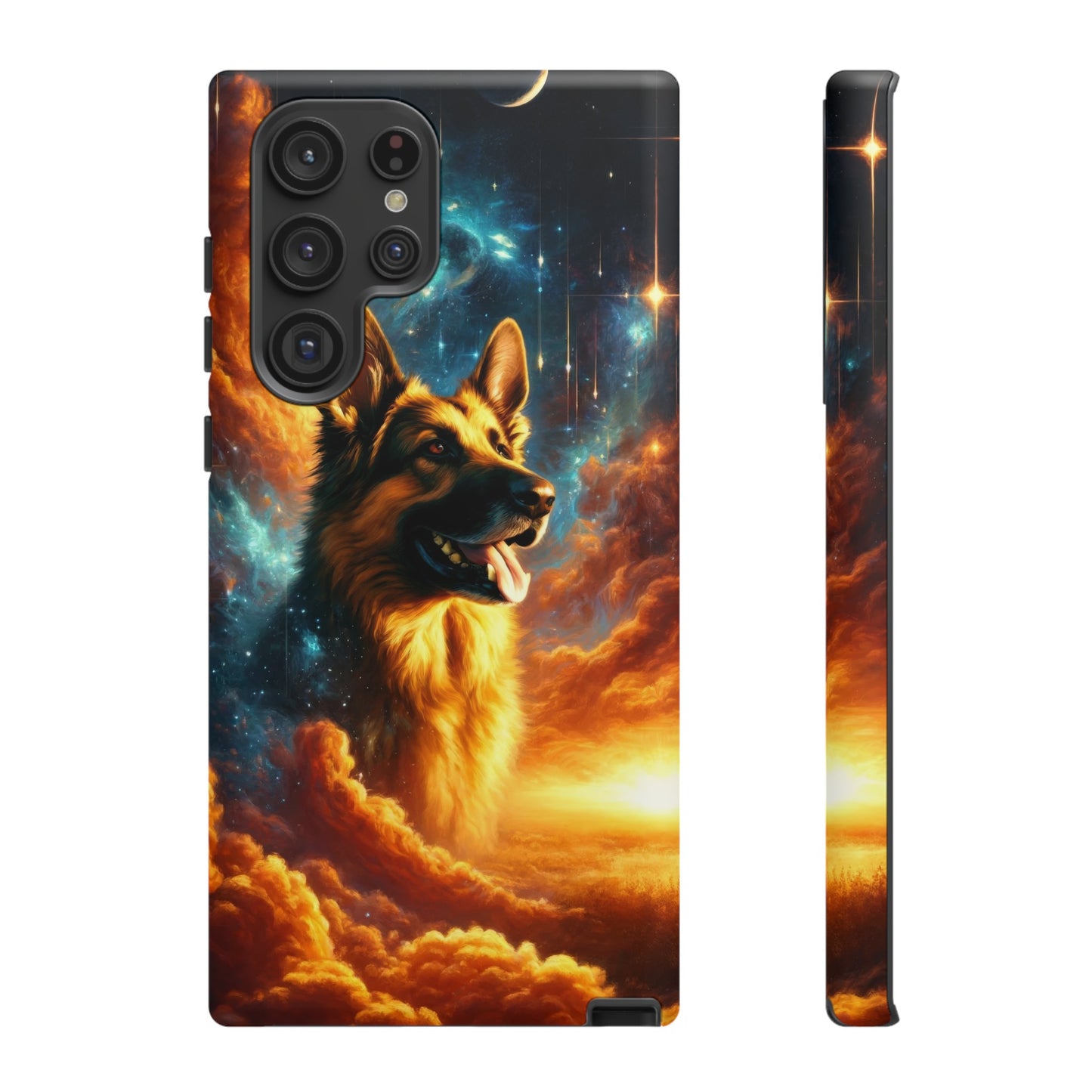 Sci-fi and stars-themed German Shepherd Phone Case