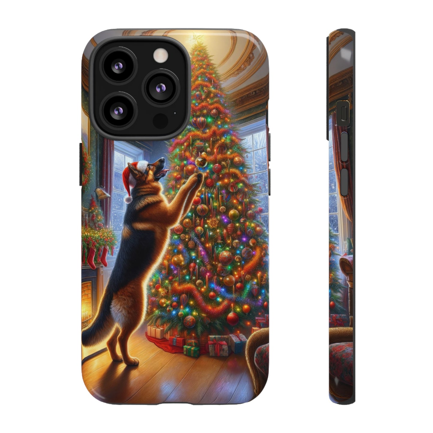 German Shepherd Christmas Tree Phone Case