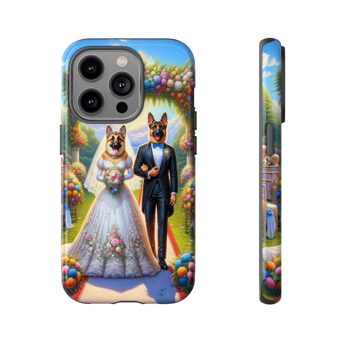 German Shepherds getting Married  Phone Case