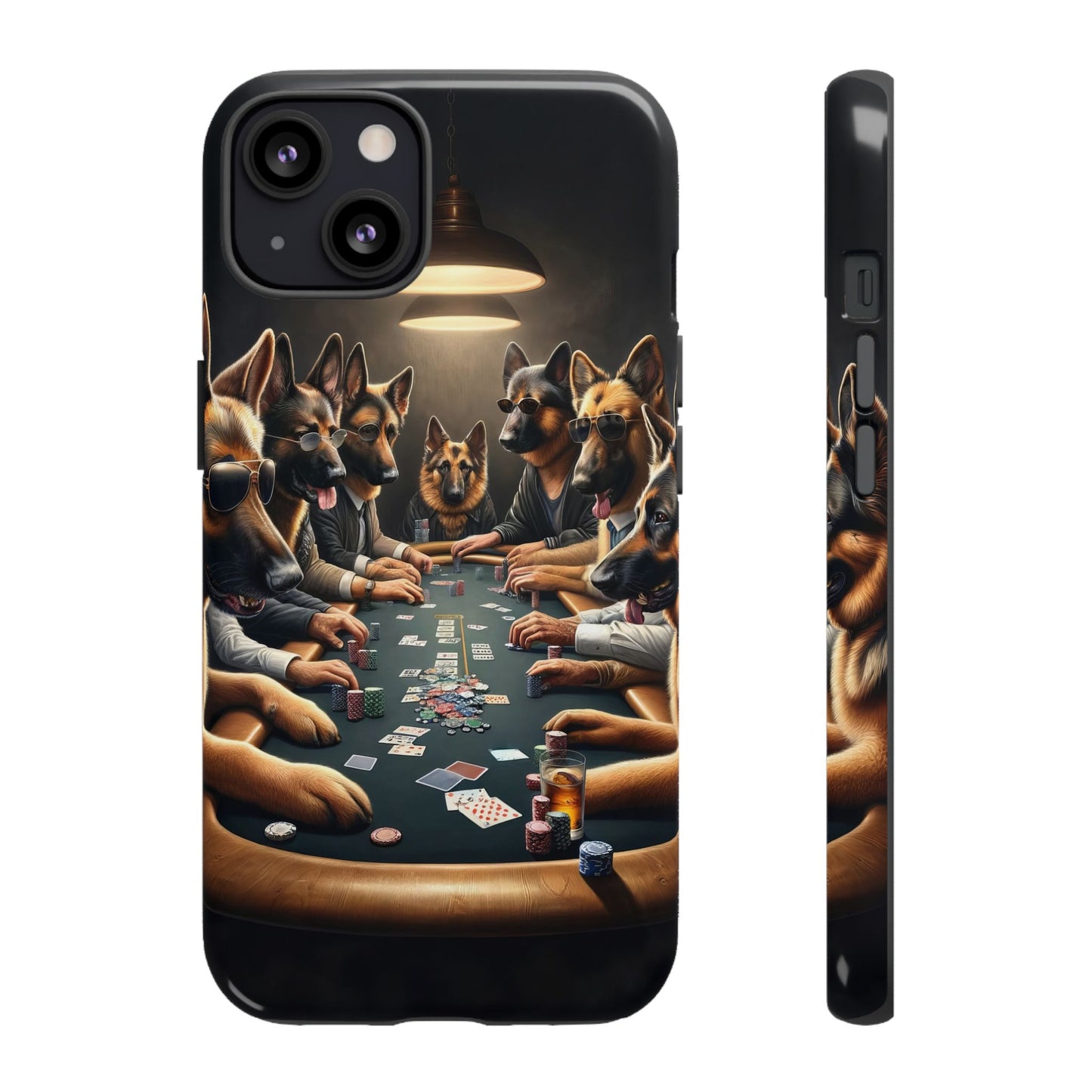 German Shepherds Playing Poker Tough Phone Case