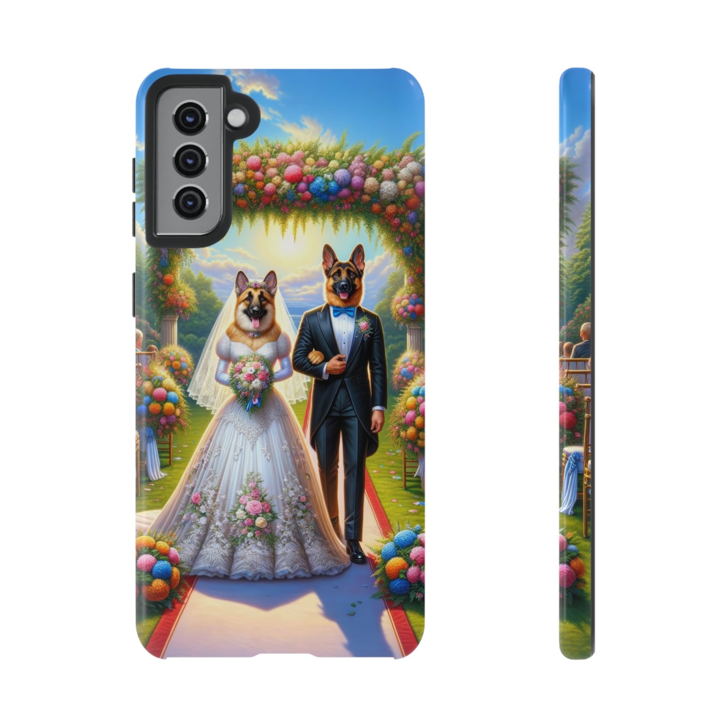 German Shepherds getting Married  Phone Case