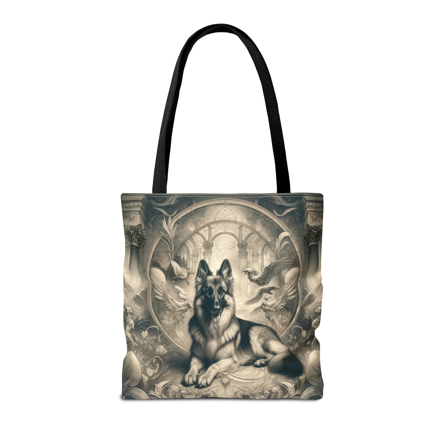 Dreamy fantasy and rococo German Shepherd Tote Bag