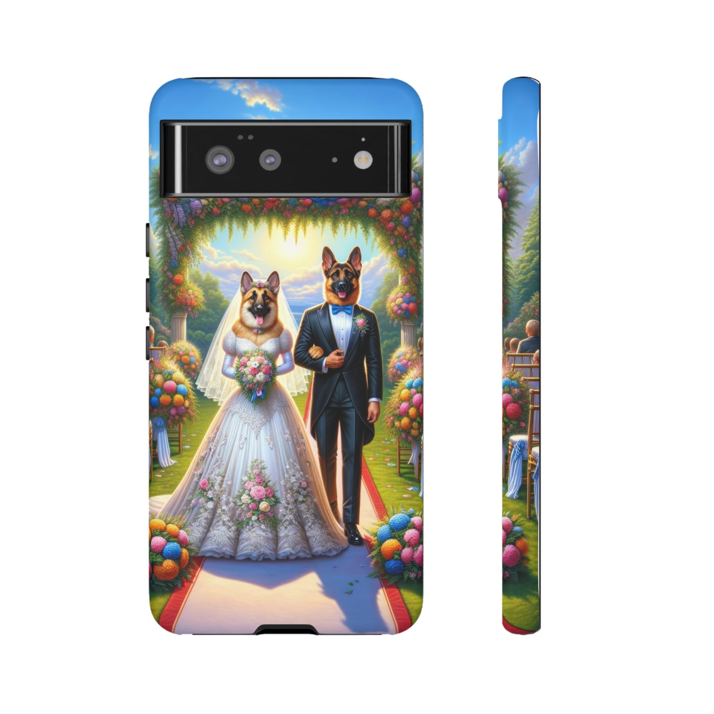 German Shepherds getting Married  Phone Case