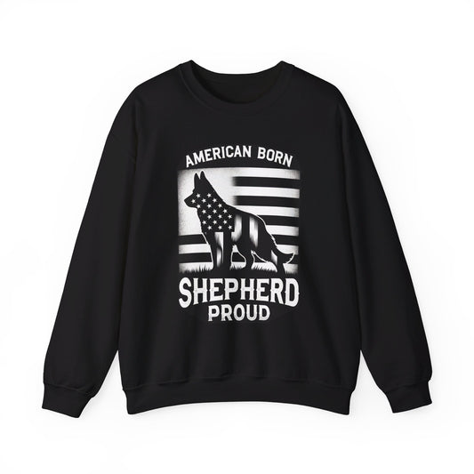 American Born, Shepherd Proud Sweatshirt (Black) (German Shepherd)