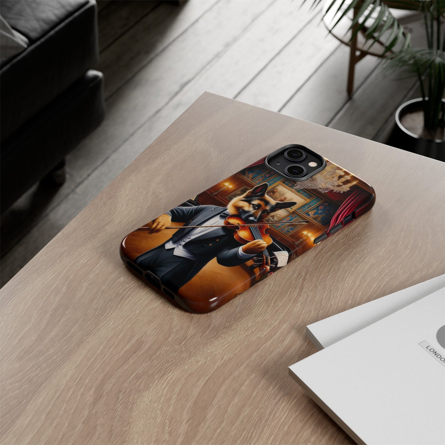 German Shepherd Playing the Violin Phone Case