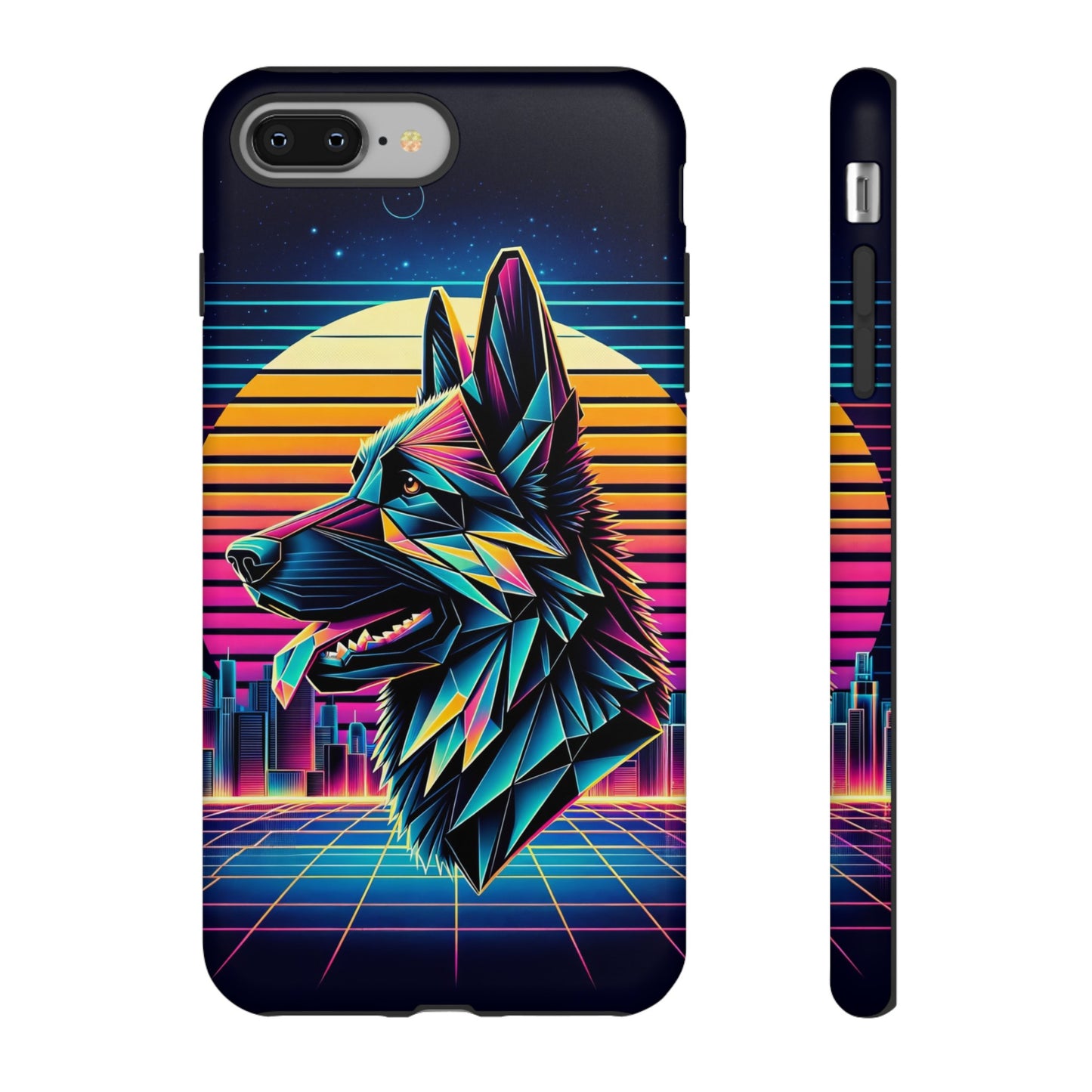 Origami and polyart German Shepherd Phone Case