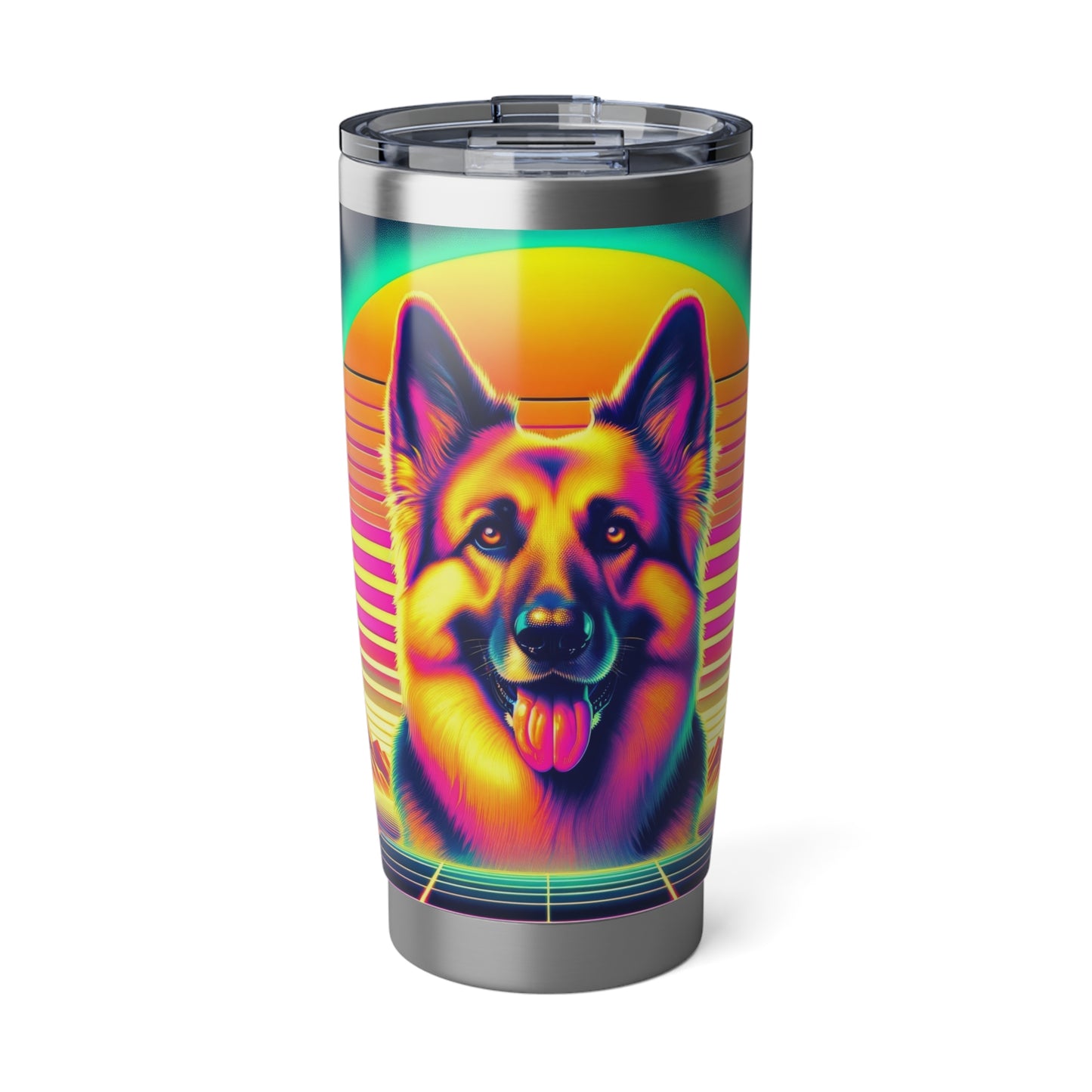 Vaporwave and golden hour German Shepherd 20oz Tumbler