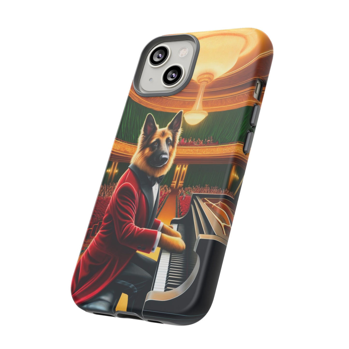 German Shepherd Playing the Piano Phone Case