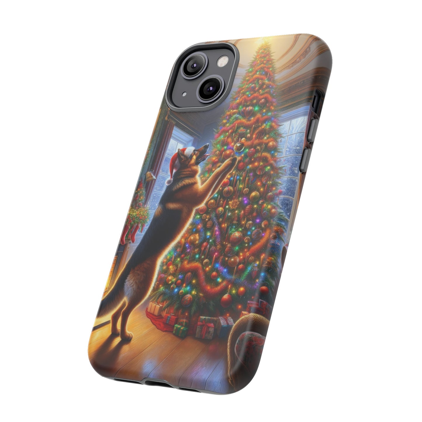 German Shepherd Christmas Tree Phone Case