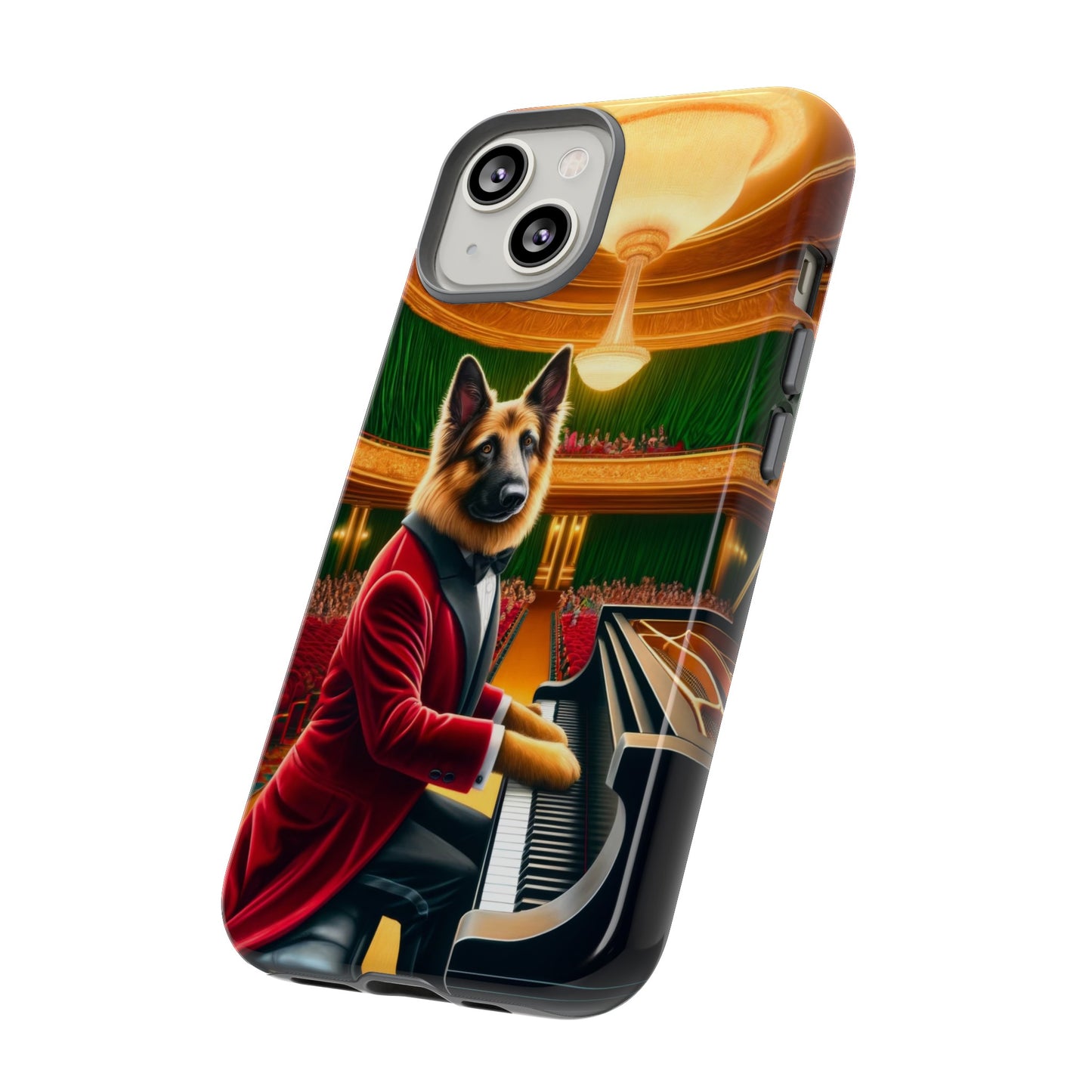German Shepherd Playing the Piano Phone Case