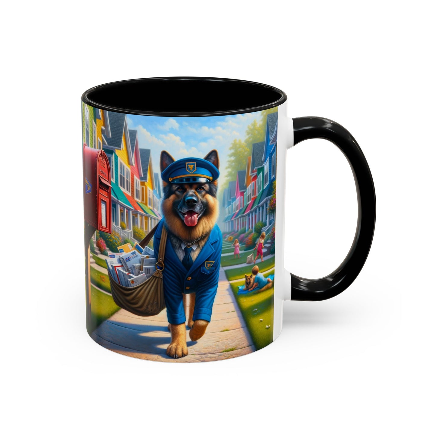 German Shepherd Delivering Mail Coffee Mug