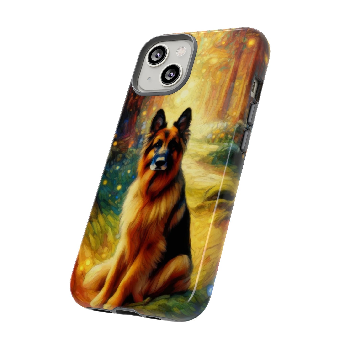 Neo-impressionism and fairy tale German Shepherd Phone Case