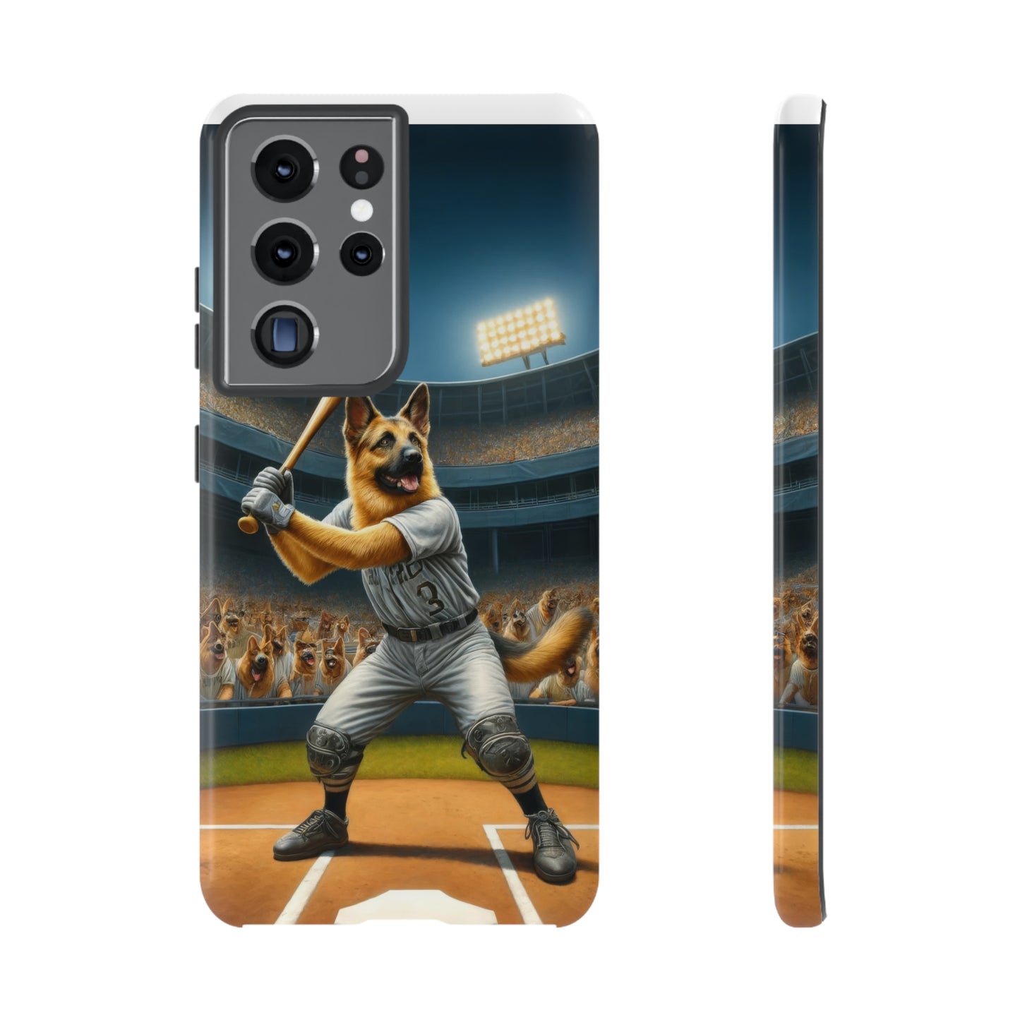 German Shepherd Playing Baseball Tough Phone Case