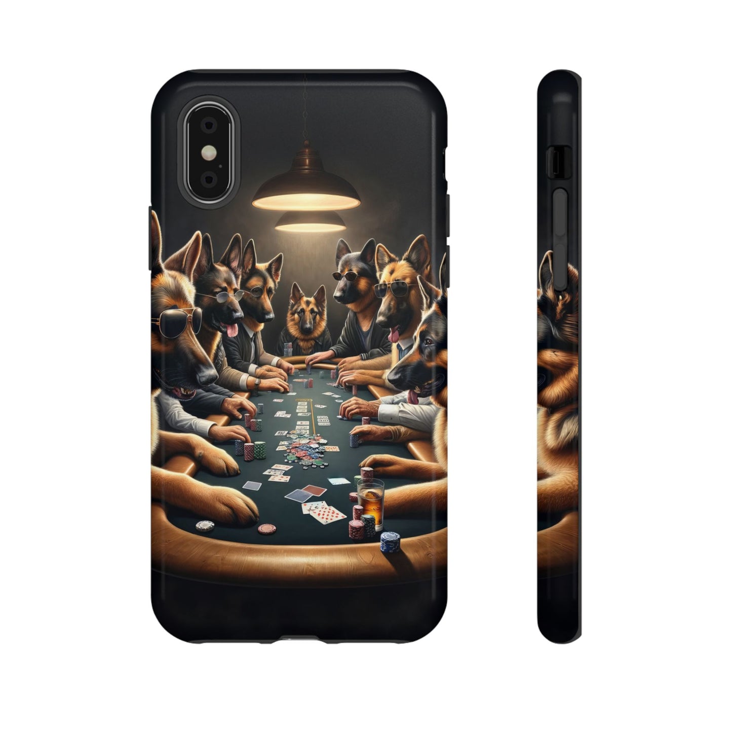 German Shepherds Playing Poker Tough Phone Case